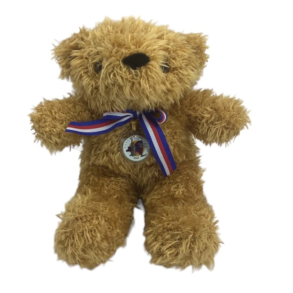 Vtg Beverly Hills Teddy Bear Company‎ New York Commemorative Quarter Plush 7.5"